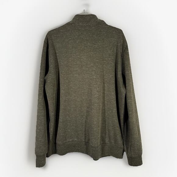 Gerry Sweatshirt Jacket Mens XXL Green Heather Full Zip Logo Chest Zip Pocket - Picture 2 of 5